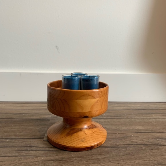 Handcrafted vintage wooden trinket dish / chalice - Picture 6 of 7